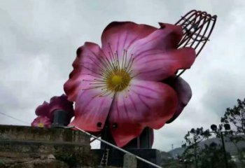 戒指花朵雕塑厂家，烤漆工艺，不锈钢广场戒指雕塑厂