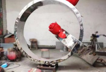 戒指雕塑厂，城市公园摆件，大型戒指雕塑制作