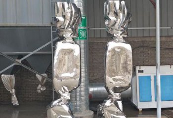 糖果雕塑厂家，仿真不锈钢糖果雕塑价格