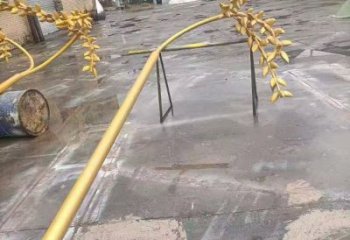 仿古水稻雕塑厂家 庭院彩绘雕塑制作 田间小品