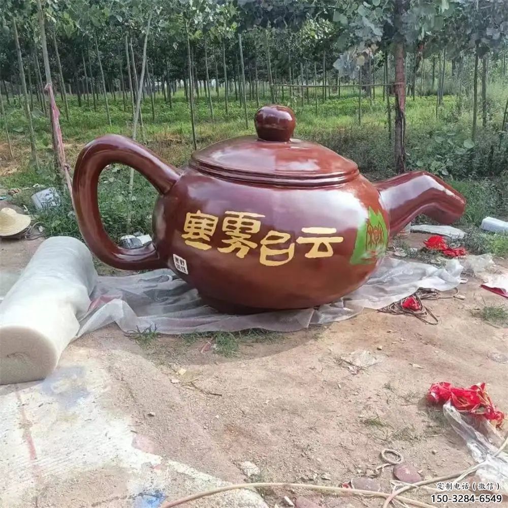 店门口水壶雕塑 创意流水雕塑 仿真摆件