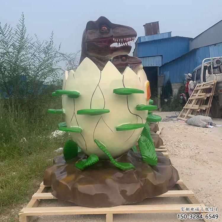酒店恐龙蛋雕塑 庭院仿真雕塑 彩绘小品 酒店恐龙蛋雕塑 庭院仿真雕塑 彩绘小品