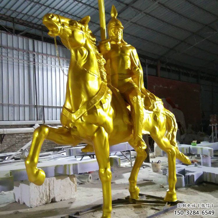 仿古武士雕塑 庭院彩绘雕塑 田间小品 仿古武士雕塑 庭院彩绘雕塑 田间小品