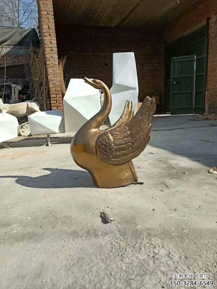 水景天鹅铜雕塑 风景区几何雕塑 广场小品 水景天鹅铜雕塑 风景区几何雕塑 广场小品