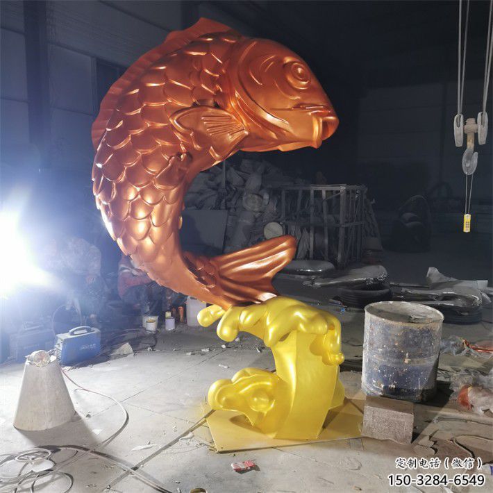 水景鲤鱼雕塑厂家 风景区几何雕塑 广场小品 水景鲤鱼雕塑厂家 风景区几何雕塑 广场小品