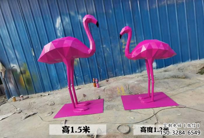 商业街不锈钢火烈鸟雕塑 售楼处动物雕塑 几何雕塑摆件 商业街不锈钢火烈鸟雕塑 售楼处动物雕塑 几何雕塑摆件