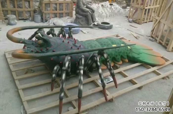 门口玻璃钢龙虾雕塑 售楼处仿真雕塑 彩绘小品 门口玻璃钢龙虾雕塑 售楼处仿真雕塑 彩绘小品