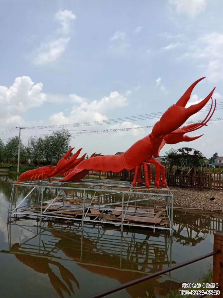 商场玻璃钢龙虾雕塑 仿真动物雕塑 店门口小品 商场玻璃钢龙虾雕塑 仿真动物雕塑 店门口小品