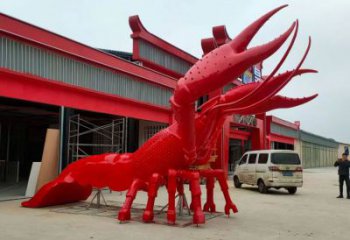 玻璃钢园林龙虾雕塑 风景区仿真雕塑 广场小品