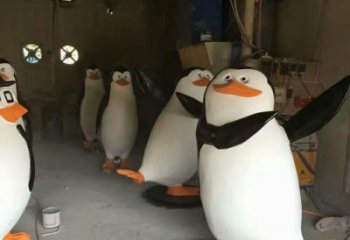 玻璃钢仿古企鹅雕塑 庭院彩绘雕塑 田间小品