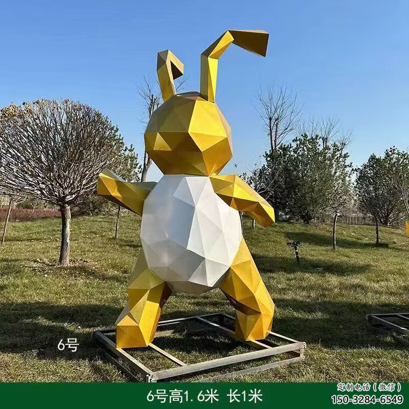 不锈钢切面兔子雕塑 风景区仿真雕塑 广场小品 不锈钢切面兔子雕塑 风景区仿真雕塑 广场小品