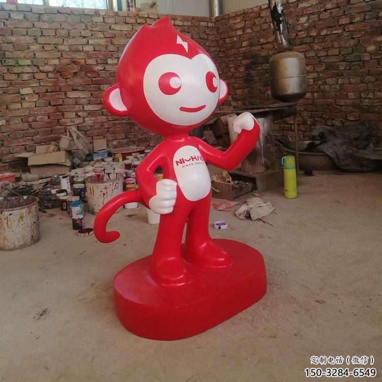 商场玻璃钢猴子雕塑 仿真动物雕塑 店门口小品