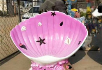 贝壳雕塑，玻璃钢贝壳雕塑，海洋生物雕塑摆件 (9)