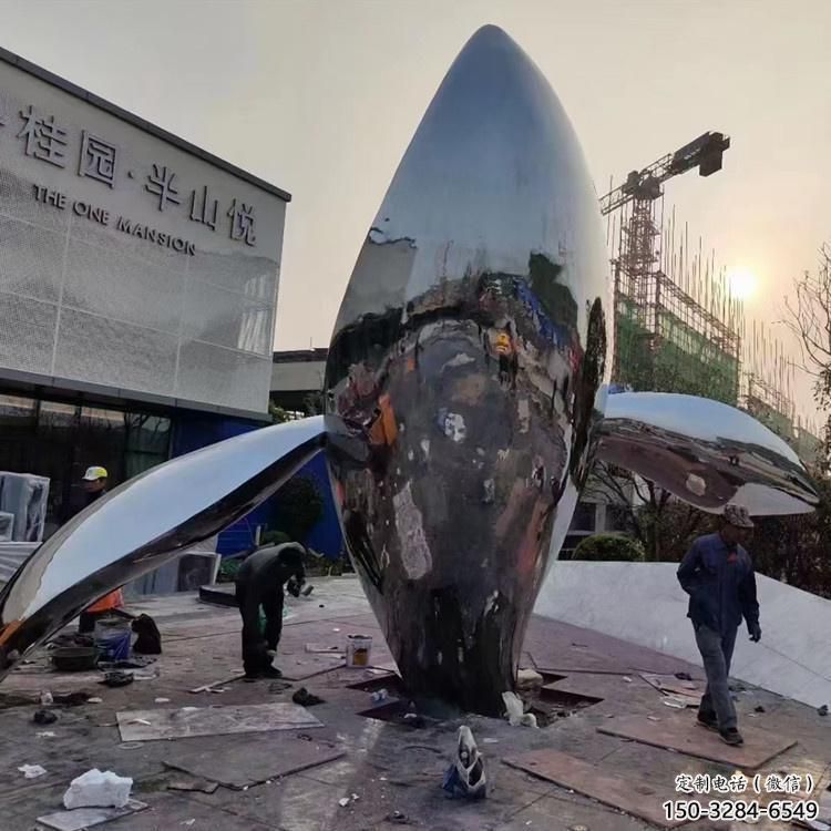 大型鲸鱼雕塑，镂空灯光原理，户外公园广场摆件 (4)