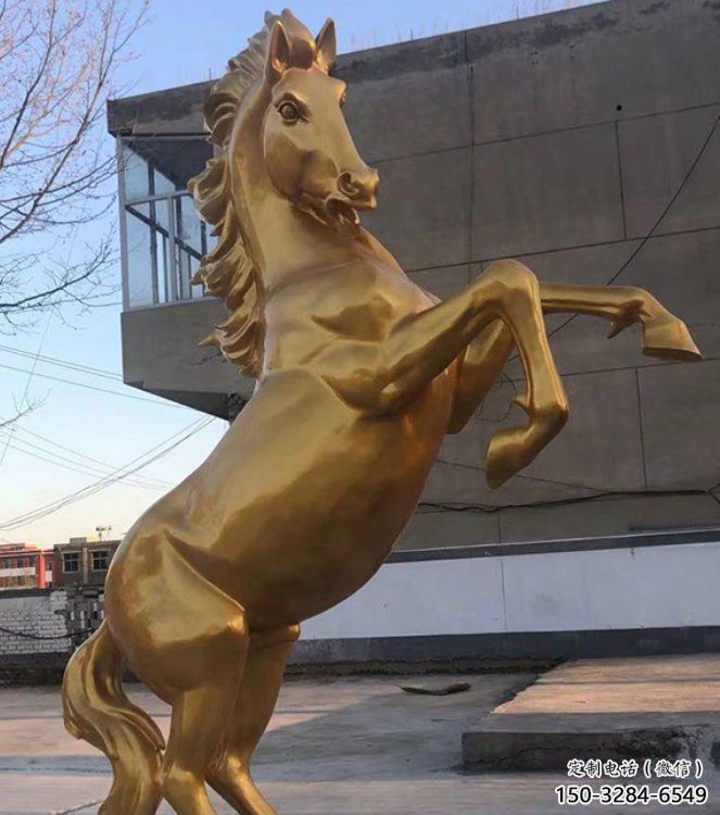门口骏马铜雕塑 售楼处仿真雕塑 彩绘小品 门口骏马铜雕塑 售楼处仿真雕塑 彩绘小品