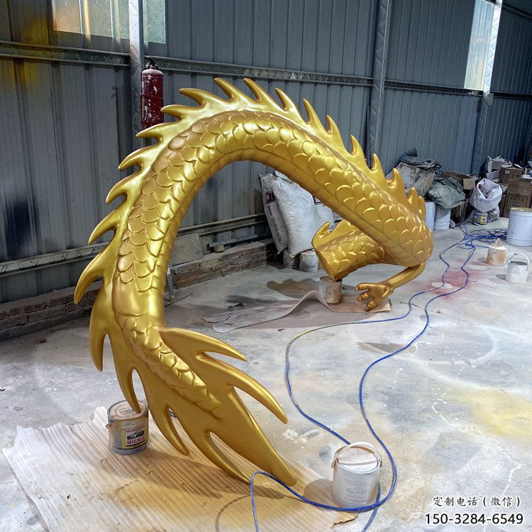 龙形铜雕塑厂家，铸铜工艺，大型动物雕塑