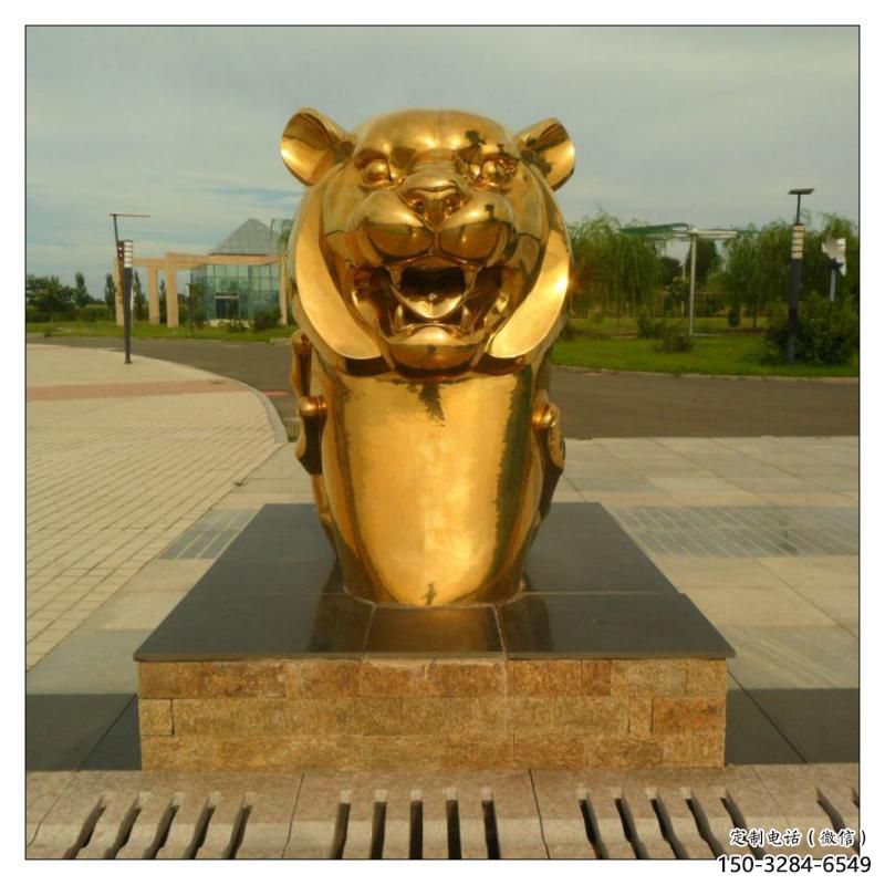 不锈钢生肖雕塑，镀钛工艺，公园广场户外摆放 (3)