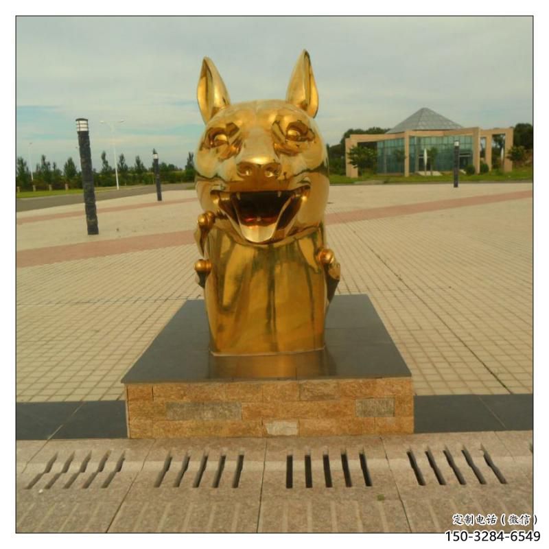 不锈钢生肖雕塑，镀钛工艺，公园广场户外摆放 (4)
