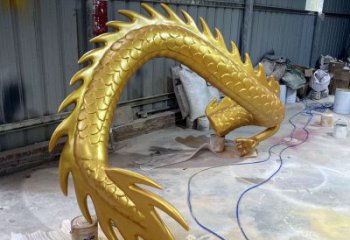 龙形铜雕塑厂家，铸铜工艺，大型动物雕塑