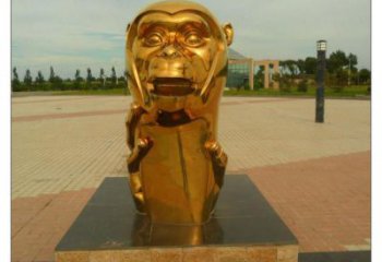 不锈钢生肖雕塑，镀钛工艺，公园广场户外摆放 (5)