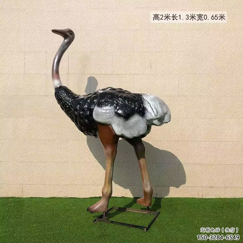 庭院鸵鸟雕塑 城市古铜色雕塑 动物小品 庭院鸵鸟雕塑 城市古铜色雕塑 动物小品