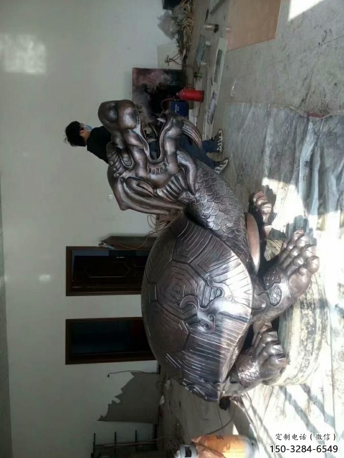 提供乌龟雕塑，神兽动物摆件，铸铜工艺制作