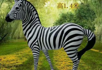 斑马雕塑生产制作，仿真彩绘工艺，公园广场街头小品