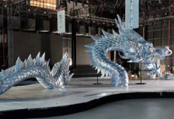 烤漆龙头雕塑，黄铜材质，公园园林摆件