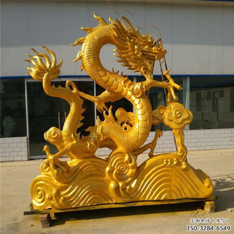 大型龙头雕塑，铸铜动物雕塑，房地产售楼处摆件