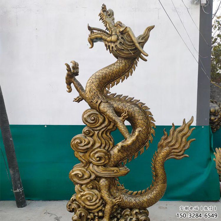 定价龙头雕塑，铸铜动物雕塑，房地产售楼处摆件