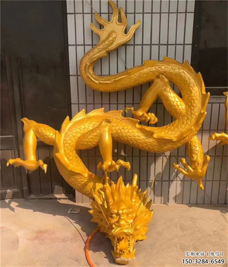 仿真龙头雕塑，铸铜动物雕塑，房地产售楼处摆件