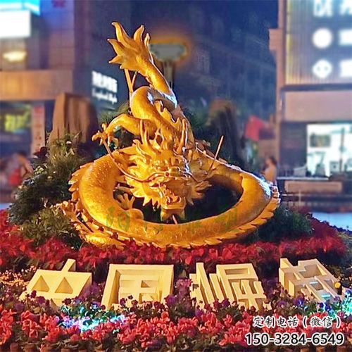 制作龙头雕塑，铸铜动物雕塑，房地产售楼处摆件