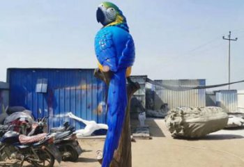 玻璃钢抽象鹦鹉雕塑 店门口彩绘雕塑 步行街摆件