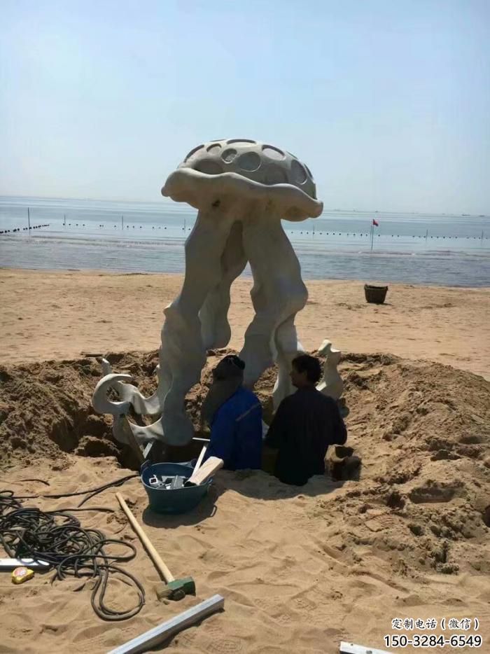 玻璃钢园林水母雕塑 风景区仿真雕塑 广场小品 玻璃钢园林水母雕塑 风景区仿真雕塑 广场小品