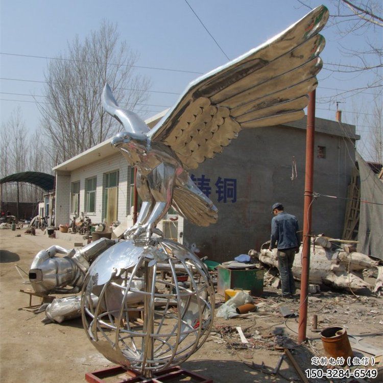 大型不锈钢老鹰雕塑 商业街广场雕塑 古铜色摆件 大型不锈钢老鹰雕塑 商业街广场雕塑 古铜色摆件
