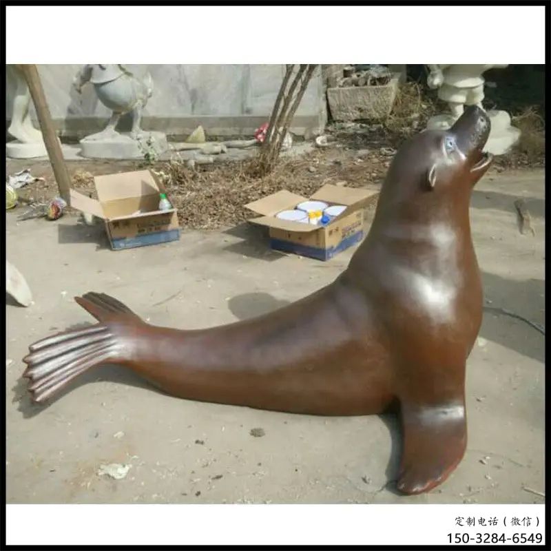 创意海豹雕塑 步行街店门口雕塑 影视剧小品 创意海豹雕塑 步行街店门口雕塑 影视剧小品