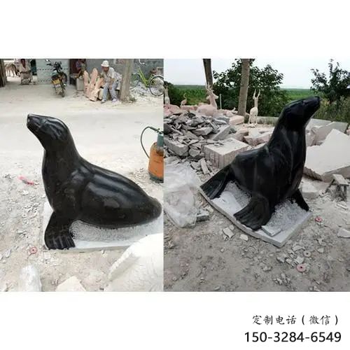 广场海豹雕塑 公园仿真雕塑 抽象摆件 广场海豹雕塑 公园仿真雕塑 抽象摆件
