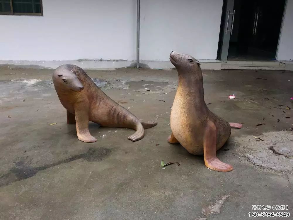 商业街海豹雕塑 售楼处雕塑 海洋生物摆件 商业街海豹雕塑 售楼处雕塑 海洋生物摆件