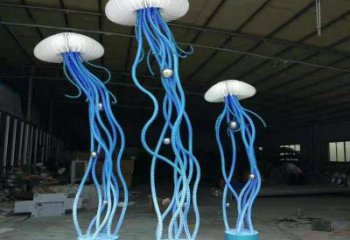 商业街水母雕塑 售楼处雕塑 海洋生物摆件