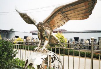 老鹰造型雕塑厂，不锈钢动物，室外飞鸟雕塑