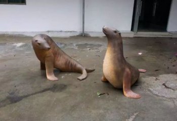 商业街海豹雕塑 售楼处雕塑 海洋生物摆件
