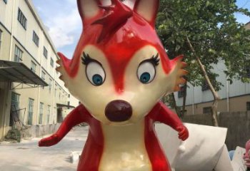 田间狐狸雕塑厂家 彩绘仿真雕塑 园林摆件