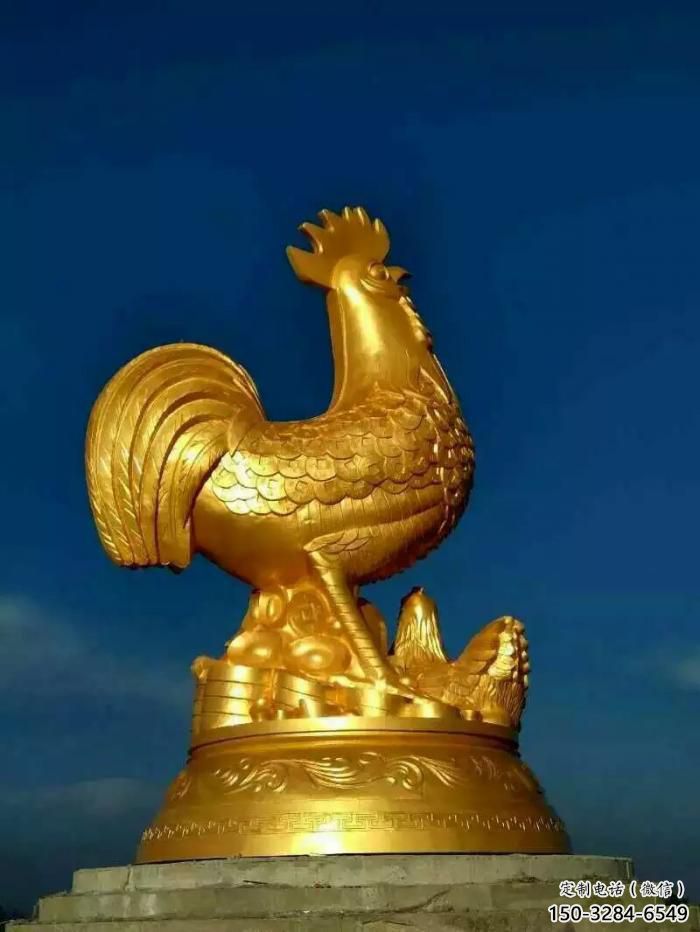 公园小鸡雕塑，广场园林主题，仿古工艺