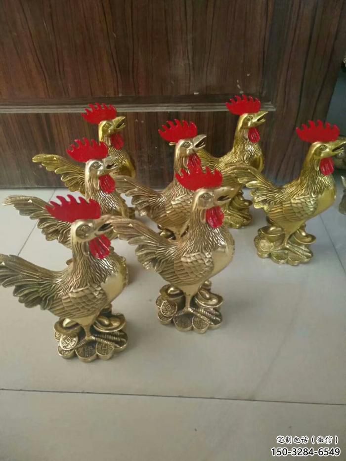 街道小鸡雕塑，动物小品，剪影工艺