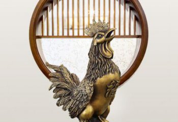庭院小鸡雕塑，现代小品，彩绘工艺