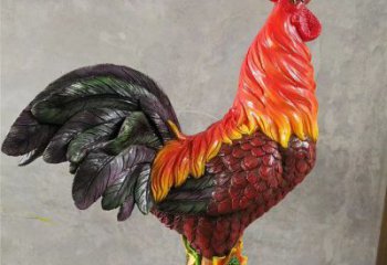 小区小鸡雕塑，抽象系列，网格工艺