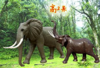 步行街小象雕塑，景观主题，古铜工艺