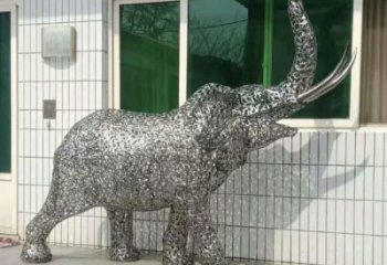 操场小象雕塑，景观题材，镀铜工艺
