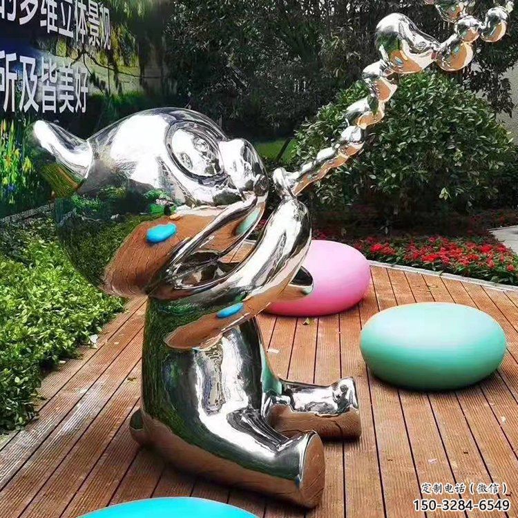 售楼部小猫雕塑，景观题材，抽象工艺