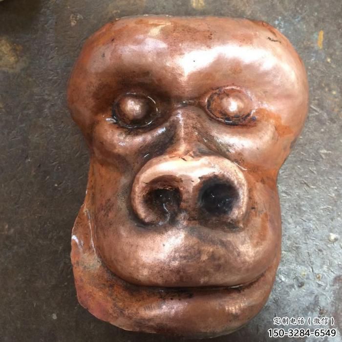 校园猩猩雕塑，动物题材，仿古工艺